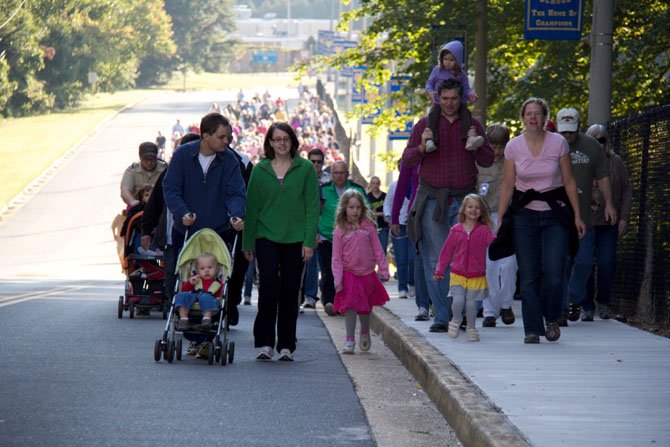 Participants included families with young ones in strollers, toddlers, teenagers, joggers, dog walkers and numerous “seniors.”
