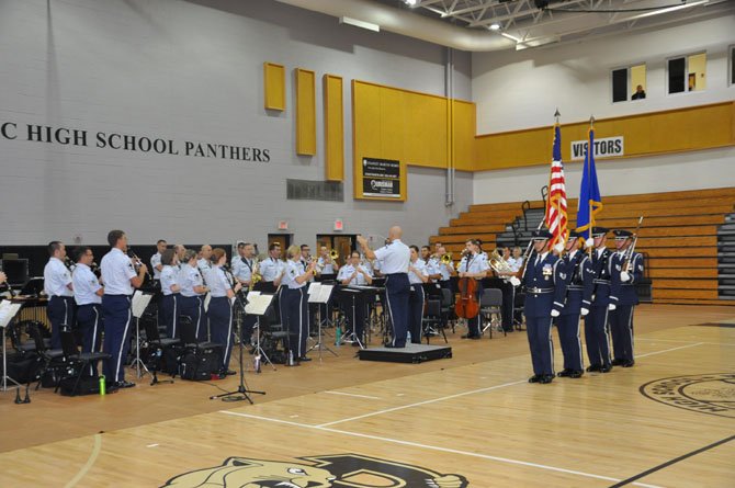 PVI students were treated to a rousing performance by the Air Force Band, Honor Guard and Drill Team.
