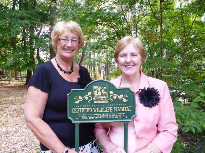 From left—Joanne Neckel and Bev Worek. Neckel headed the effort to ensure that all of the necessary certification elements were present on the museum’s grounds.