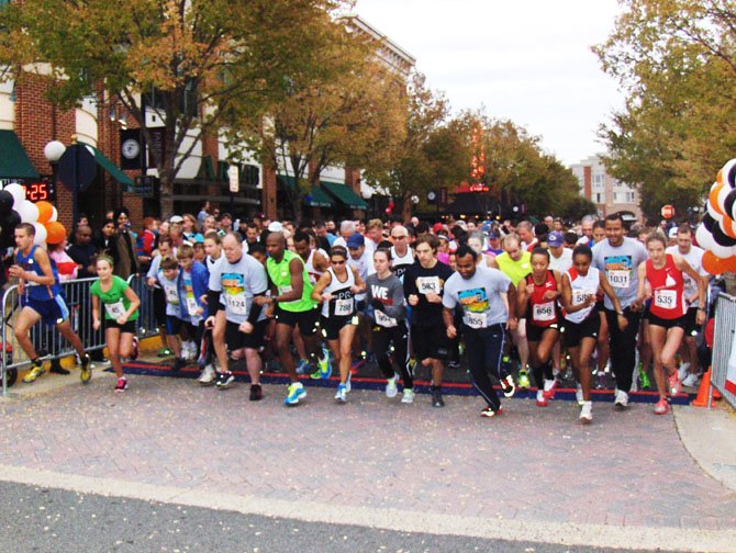 Runners take off from the starting line of the 2012 Goblin Gallop 5K.