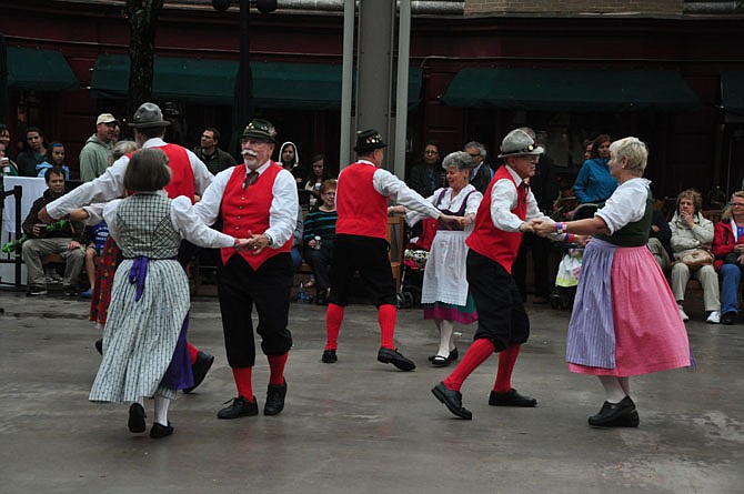 The Alpine Dancers perform at Reston Town Center as part of Oktoberfest Saturday, Oct. 12. 