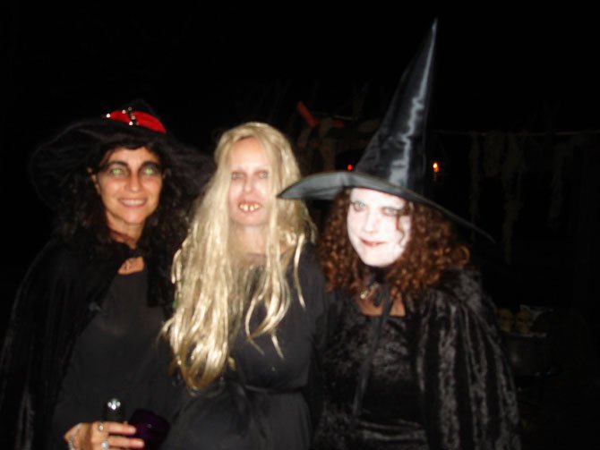 Ester Pline, Nicole Smith and Jacquie Lambertson in the Witches Coven.