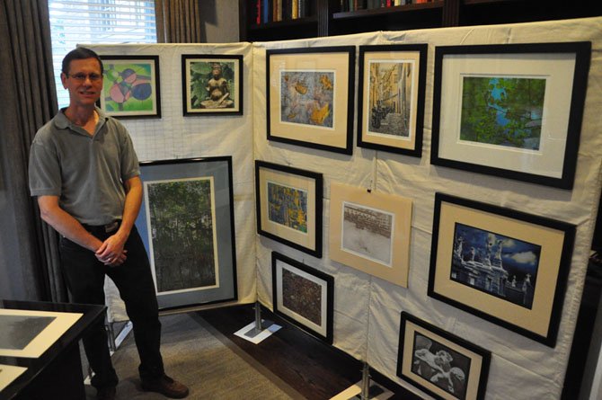 Printmaker Ralph Dashner displays some of his works along the Great Falls Studios Tour. 