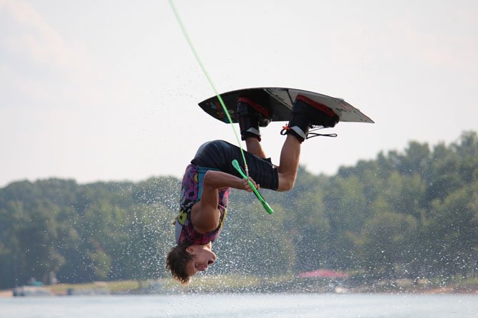 Andy Ceh of Oak Hill practices wakeboarding all summer on Kerr Lake on the North Carolina/Virginia border and competes nationally representing North Carolina, as Virginia does not have a league.

