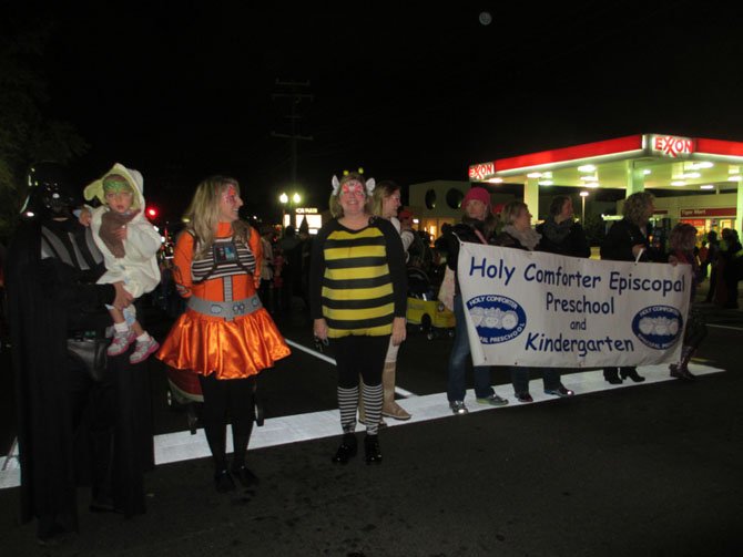 Youngsters from Holy Comforter Preschool and Kindergarten and their parents marched down Maple Avenue.
