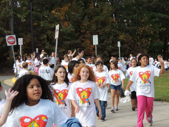 Students from William Halley Elementary participate in one of the previous Fannie Mae Help the Homeless Walks. LCAC is launching its first LCAC Service Stroll at the Workhouse Arts Center on Nov. 16. Register online buy Nov. 13 at LortonAction.org.
