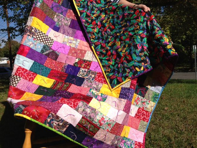 Handmade quilt to be raffled off at the MarketPlace. 