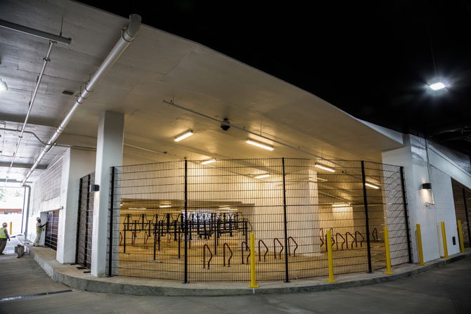 The bike room near the Wiehle Avenue Metro Station will house more than 200 bikes, an alternative way for commuters and other Metro users to get to the station. 