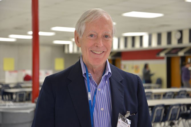 Thomas Cranmer is a first time Chief Election Officer, overseeing the show at Precinct 327, polling at Herndon High School.