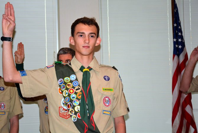 Herndon Boy Scout, Aidan Toole,  achieved the rank of Eagle at St. Joseph Church in Herndon.