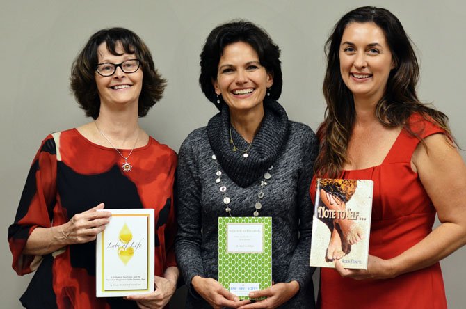 From left, Mindy Mitchell, Joda Coolidge and Alison Nancye. The three women hosted a session with local women last month to help them live the life they wanted. 