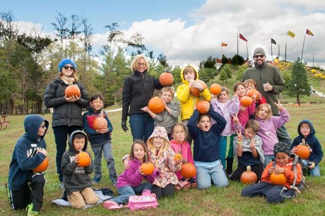 Students and faculty from the Brooksfield School in McLean visit a local pumpkin patch. Brooksfield just celebrated its 25th year. 