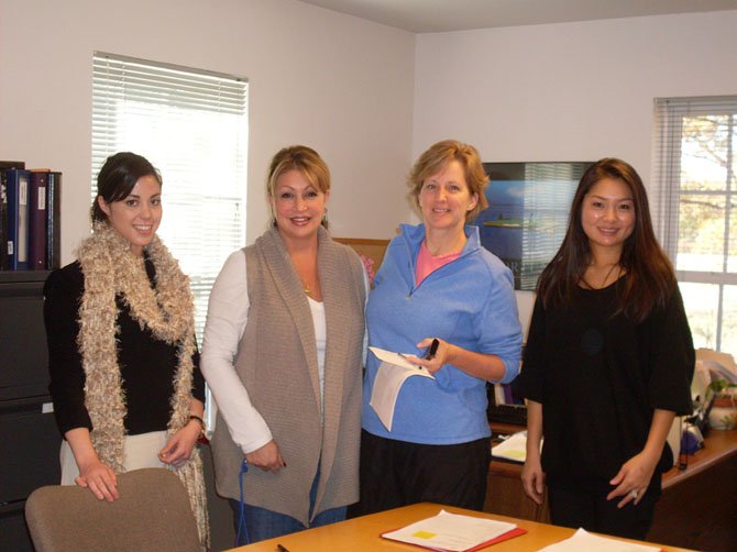 From left, members of the team: Stephanie Barber, administrative associate; Christine Bartell, resource manager;
Lynne Giordano, volunteer; and Jade Leedham, development manager.