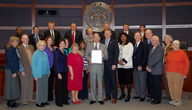 Members of the Greenspring Resident Council and staff were recognized at the Board of Supervisors meeting on Nov. 19 in honor of the community’s 15th anniversary.