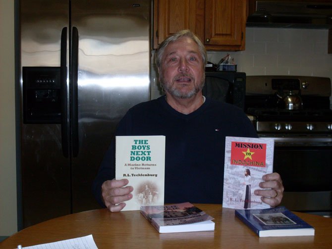 Bob Tecklenberg with his books.