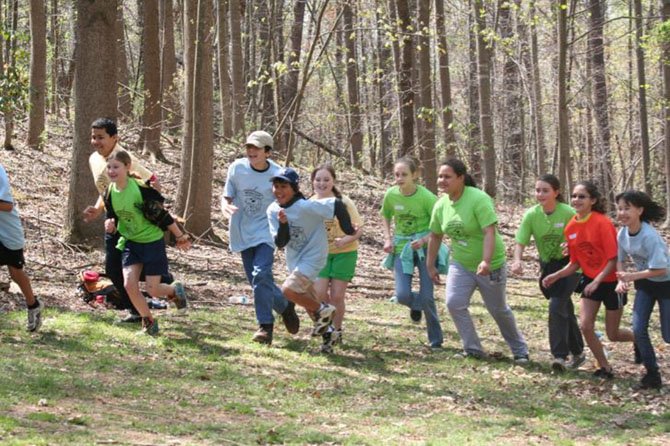 Over 750 students went through the Field Trip Grant Program at Hemlock Overlook Regional Park, which includes team-building exercises like the one featured above.