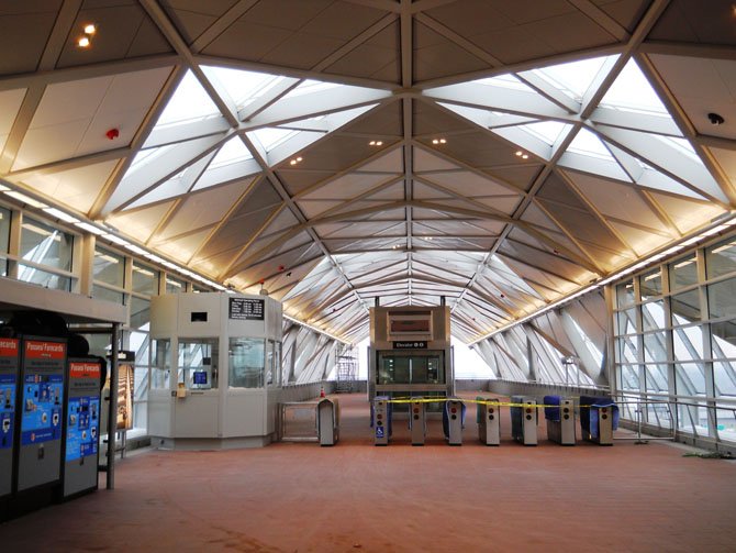 Interior look of the Tysons Corner Station.