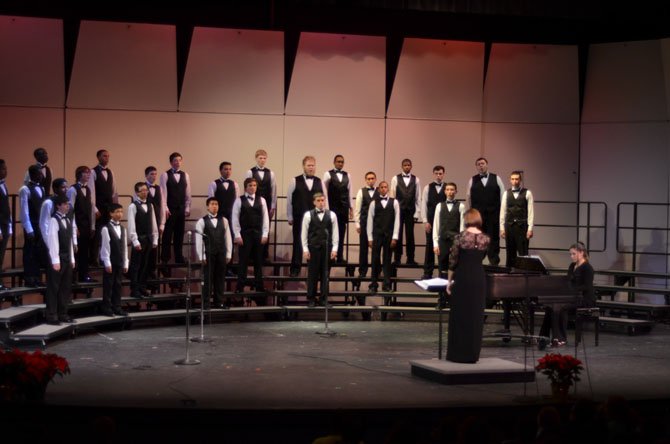 South Lakes High School Men’s Camerata was the first group to sing at the 2013 Winter Concert at the school’s Little Theatre on Dec. 19.