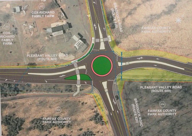 VDOT’s diagram of the proposed roundabout.
