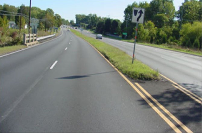 Route 29 looking north over Little Rocky Run.