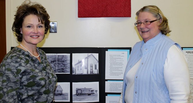 Christine Zinser and Mary Lipsey of the Burke Historical Society presented the background to many Burke residents’ opposition to an airport in the community in the 1950s. 
