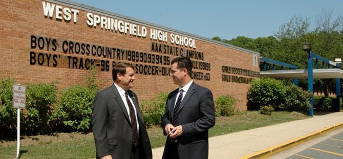 Springfield District Supervisor Pat Herrity and Del. Dave Albo, both graduates of West Springfield High School, work closely with SOAR to ensure the renovation of the school. 
