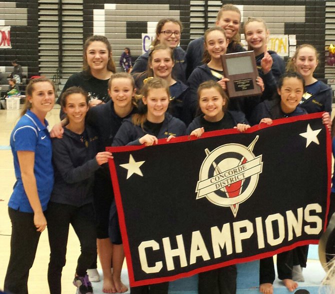 The Robinson gymnastics team won the Conference 5 championship on Feb. 6 at Centreville High School.