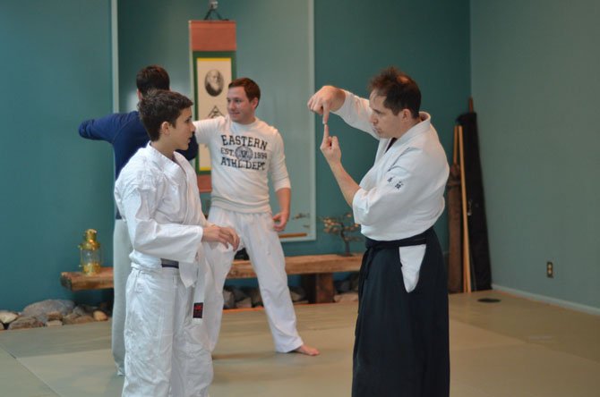 Chief Instructor Brian Ericksen, 4th Dan Shidoin at the Heaven and Earth Aikido studio in Herndon.