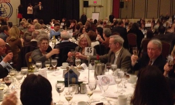 Guests raised their glasses to late Cornerstones chairman of the board Stuart Rakoff, who passed away earlier this month. 
 
