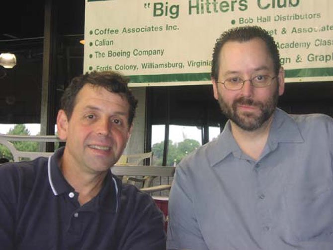 The Callas brothers, Alex (left) and Peter, at a past MDA golf tournament. 