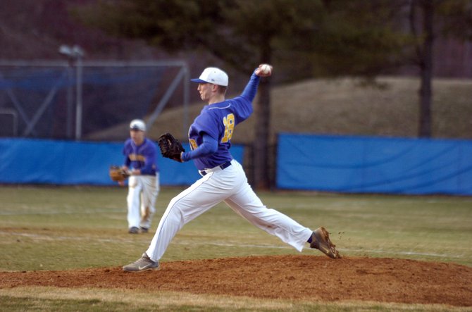 Robinson senior Chris Lohr earned the victory against Marshall on Thursday, pitching 5 1/3 innings of scoreless relief.