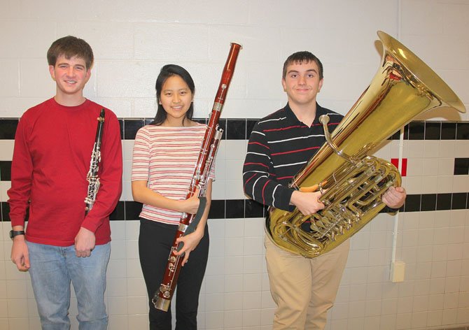 (From left) are Daniel Schwartz, Go Eun Jeong and Mike Niebergall.