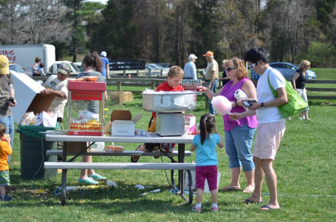 Popcorn, cotton candy and other refreshments were available to participants in the 30th annual Great Falls Spring Festival at the Village Green.