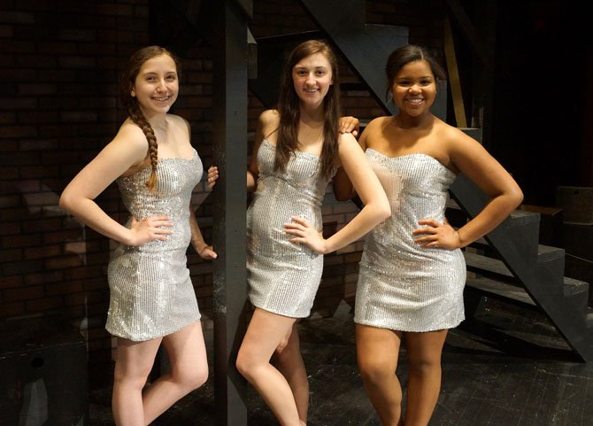 The Doo Wop Girls, the Trashettes: (From left) are Estella Massey (Ronnette), Emily Tobin (Chiffon) and Selena Clyne-Galindo (Crystal).