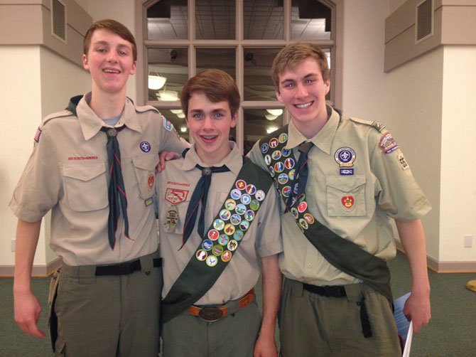 From left: Conrad Dear, Patrick Ryan and Ryan Withers.