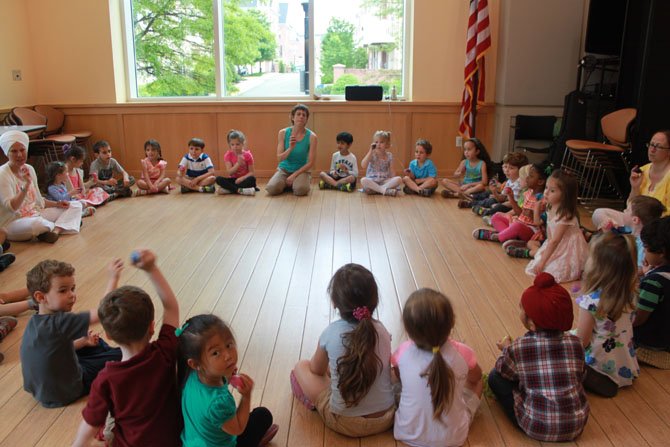 Students sing for residents at Herndon Harbor House for their annual sing-a-long.
