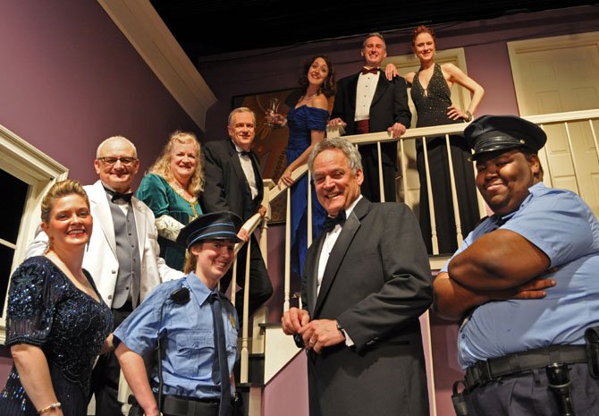 The Providence Players cast in rehearsal for Neil Simon's "Rumors."
