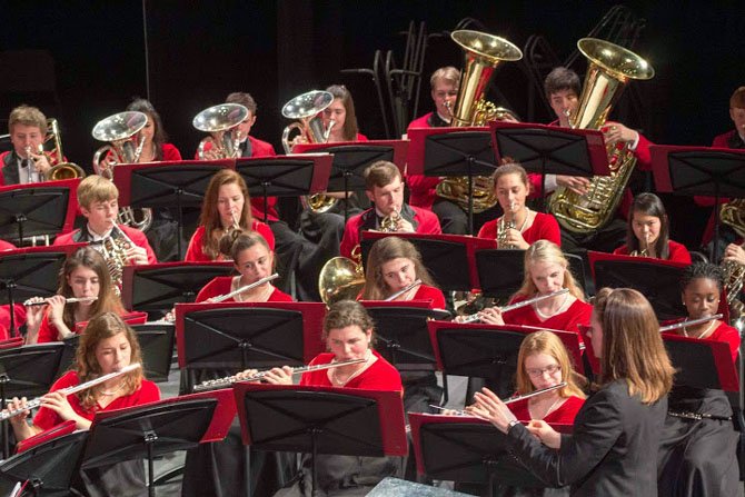 The Herndon High wind ensemble performed at the Spring Concert.