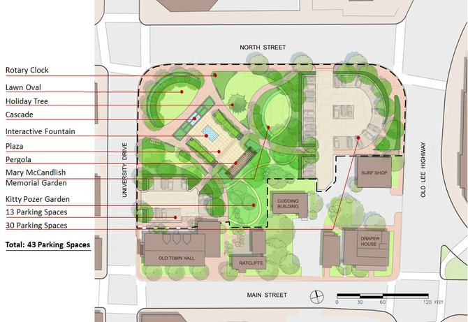 Diagram of the Old Town Square site plan.