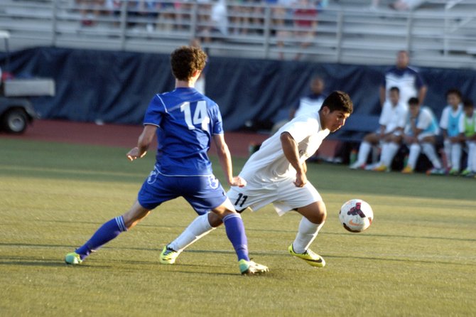 Washington-Lee sophomore Maycol Nunez, right, scored three goals during the Generals' 4-2 victory over West Potomac in the 6A North region semifinals on Tuesday.