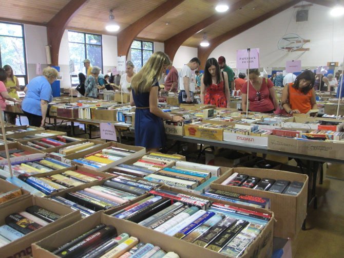 The two-day used-book sale sponsored by Historic Vienna, Inc. pulls customers from throughout the region. Approximately 30,000 books, in every genre, are for sale.
