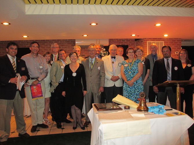 The newly-installed Rotary Club of Vienna Leadership Team is full of smiles.