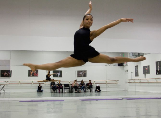 Alexandra Nix soars during a rehearsal at Classical Ballet Theatre.