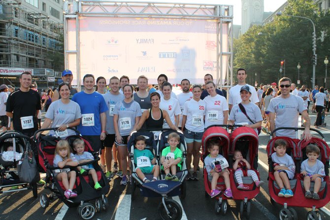 The Maloney family and friends participate in last year’s Race for Every Child to support Children’s National Hospital.

