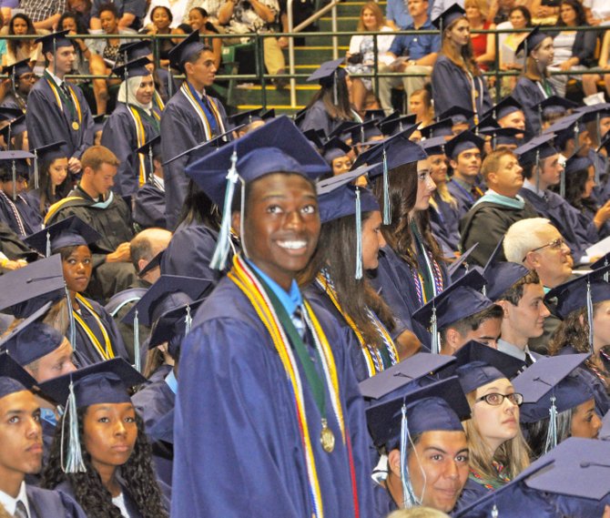 Honor Graduates with 4.0 or higher were recognized during the South County High graduation ceremony on Thursday, June 19, at Patriot Center.