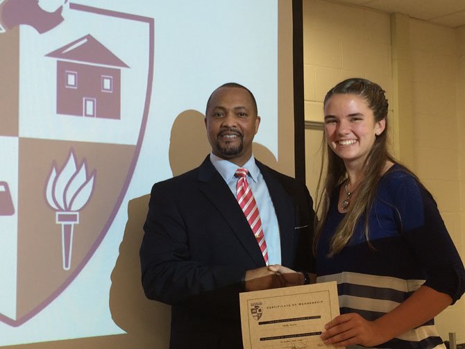 Principal Terrence Yarborough and Shelby Pierson.
