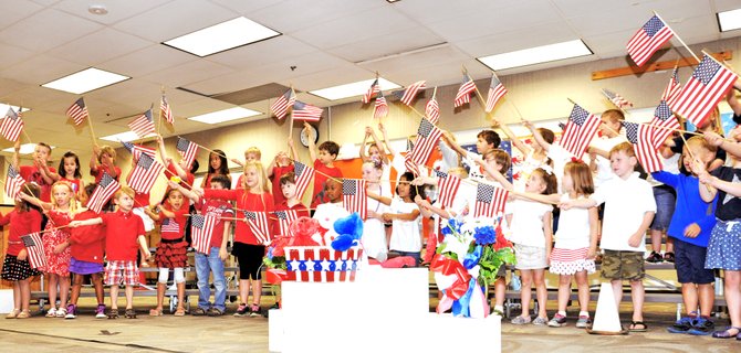 Flags were proudly hoisted in the air during highlights of the festivities.