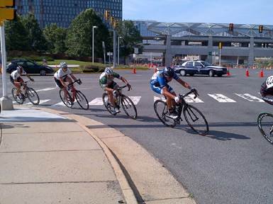 Hundreds of bikers embraced the challenging 1-mile closed course that circled around Tysons Boulevard and Westpark Drive.