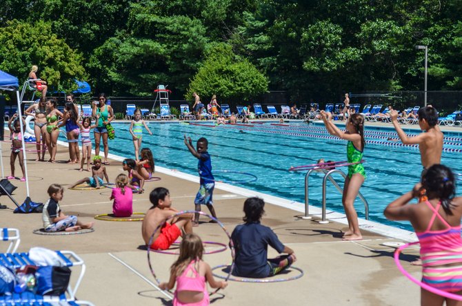 Lake Newport Pool is the Reston Association’s largest outdoor pool, and hosted a 4th of July party. This was just one of many summer events scheduled at Reston pools.