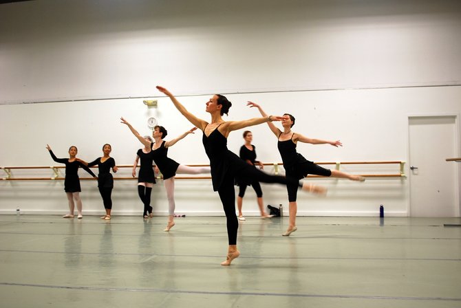 Ballerinas Marisa DiLauro, Robbin Smith and Natalie Hall dance at the Classical Ballet Theatre in Herndon.
